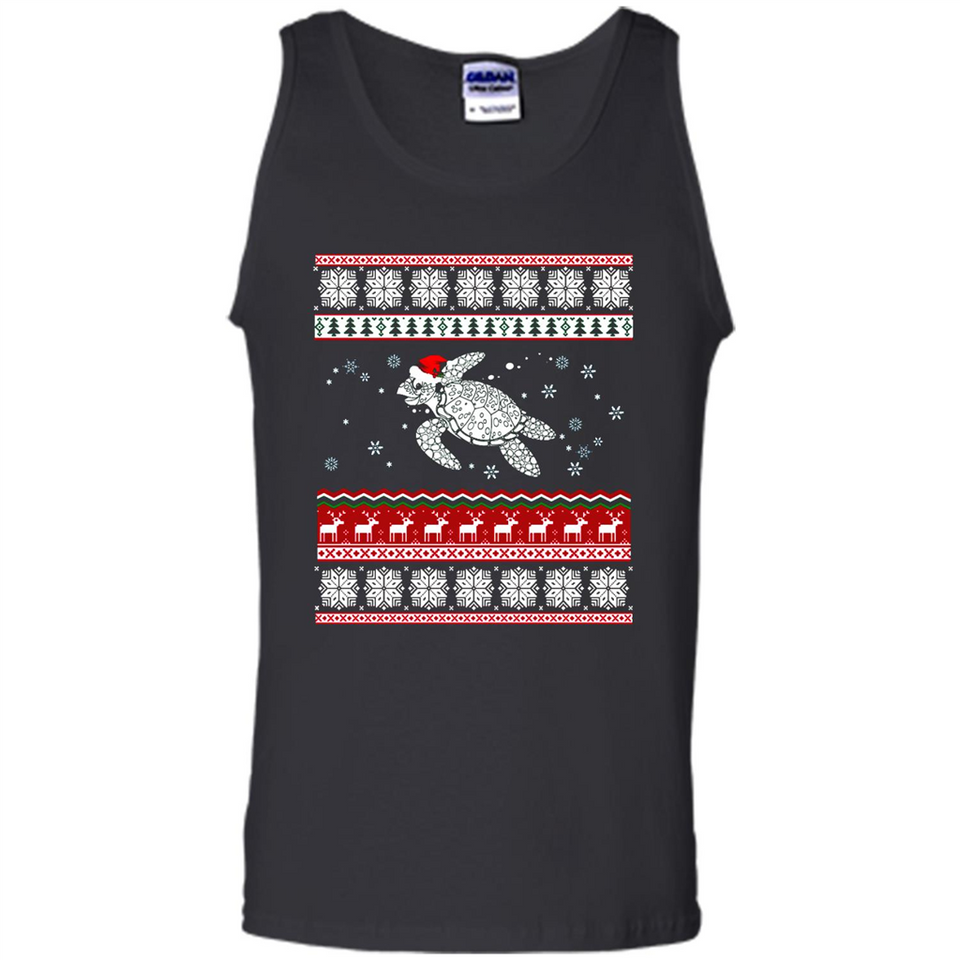 Sea Turtle Ugly Christmas T-Shirt - Tank Top