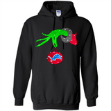 GRINCH HAND HOLDING DETROIT LIONS GLITTER CHRISTMAS PINGPONG