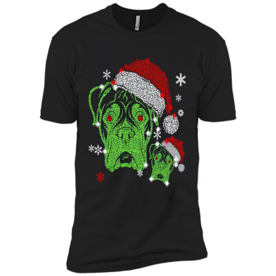 Boxer Dog diamond Christmas - Premium Short Sleeve T-Shirt