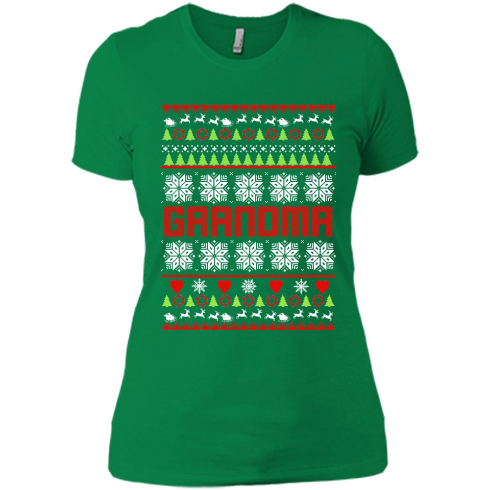 Grandma Ugly Christmas - Ladies' Boyfriend T-Shirt