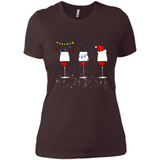 Christmas Red Wine Funny Merry Xmas Sweatshirt - Ladies' Boyfriend T-Shirt