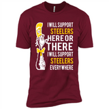 Shirt For Dr Seuss Cat And Pittsburgh Steelers Fans - Premium Short Sleeve T-Shirt