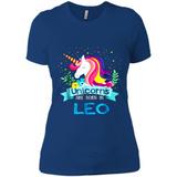 Unicorns are born in Leo Birthday Rainbow Gift Ladies Custom