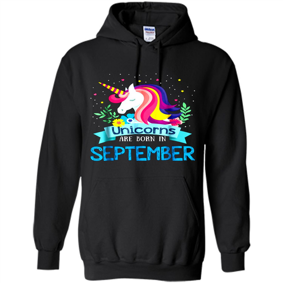 Unicorns are born in September Birthday Rainbow Gift Ladies Custom