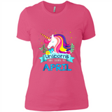 Unicorns are born in April Birthday Rainbow Gift Custom Ultra Cotton