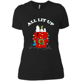 Peanuts By Schulz Snoopy Young Men_s Christmas - Ladies' Boyfriend T-Shirt