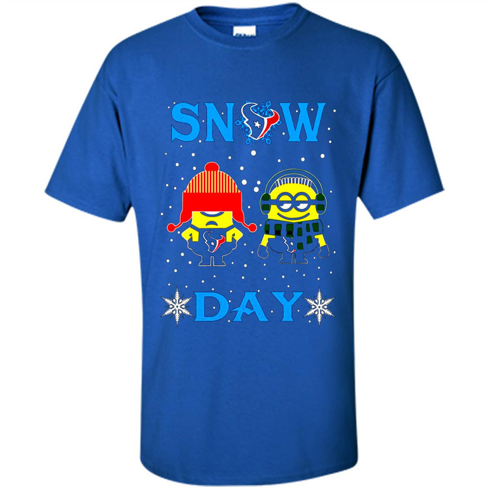 Snow Day Shirt For Houston Texans Vs Minion Fans pingpong