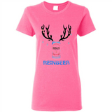 Busch Reinbeer Funny Beer Reindeer Christmas Sweatshirt - Ladies Short-Sleeve