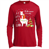 Llama Tis the season to be slothy Christmas sweatshirt PINGPONG - Canvas Long Sleeve T-Shirt
