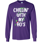 Chillin With My Ho's Funny Christmas - Long Sleeve T-Shirt
