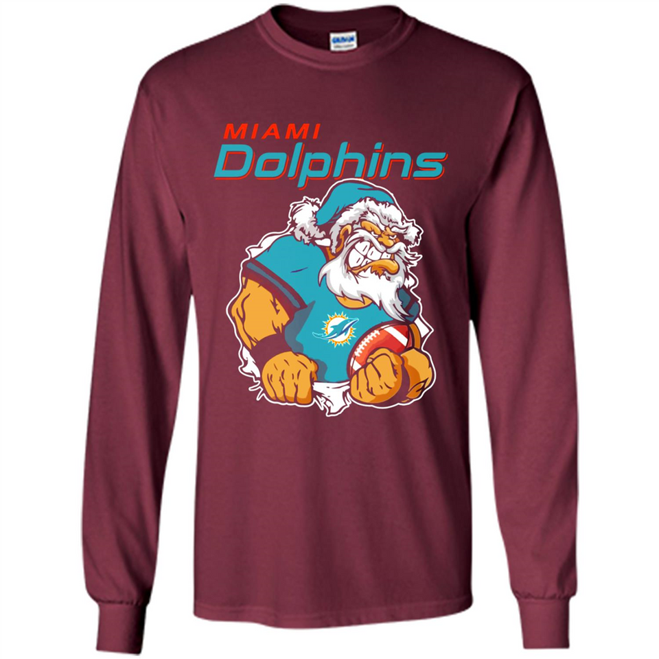 Grumpy Santa Claus Miami Dolphins Football Team PINGPONG