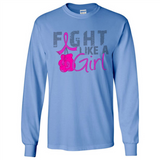 Fight Like A Girl Breast Cancer Awareness - Long Sleeve T-Shirt