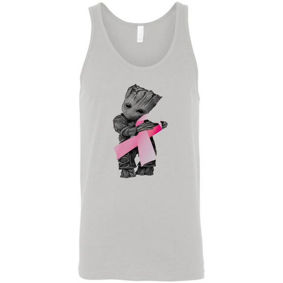 Groot Hug Breast Cancer - Canvas Unisex Tank