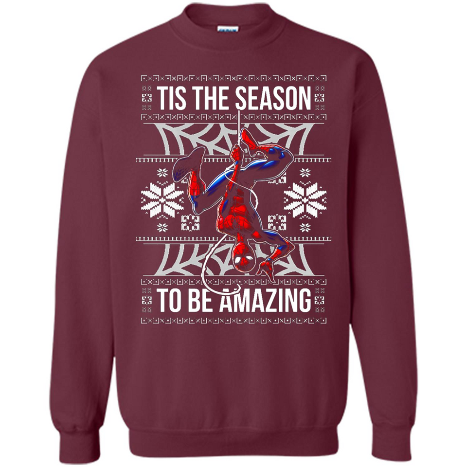 Marvel Spider Man Tis The Season To Be Amazing Ugly Christmas Mug PINGPONG - Sweatshirt