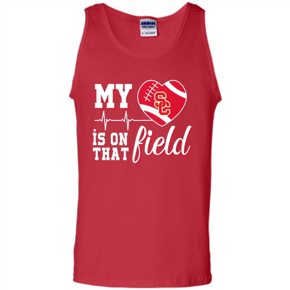 USC Trojans Football My Heart is on that Field - Tank Top