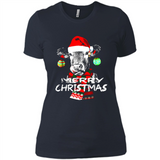 Fabulous Mooey christmas Heifers Cow Christmas lights - Ladies' Boyfriend T-Shirt