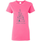Merry Catmas Funny Cat Christmas Tree Sweatshirt - Ladies Short-Sleeve