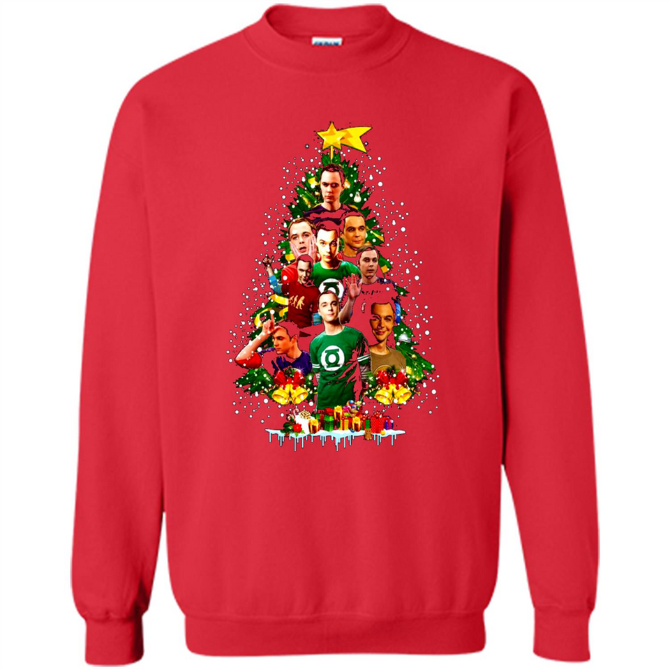 Sheldon Cooper Christmas tree sweater PINGPONG