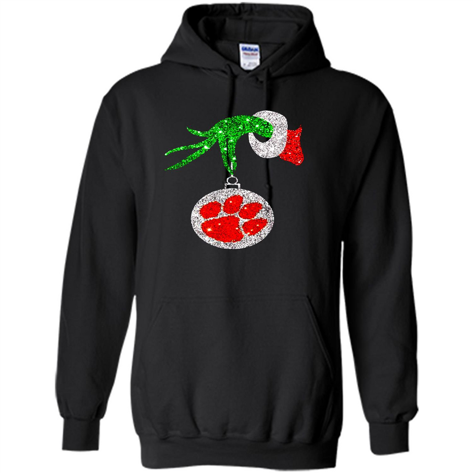 Amazing tee Clemson Tigers Glitter Grinch Monogram Ornament Christmas Gift - Sao chép - Hoodie