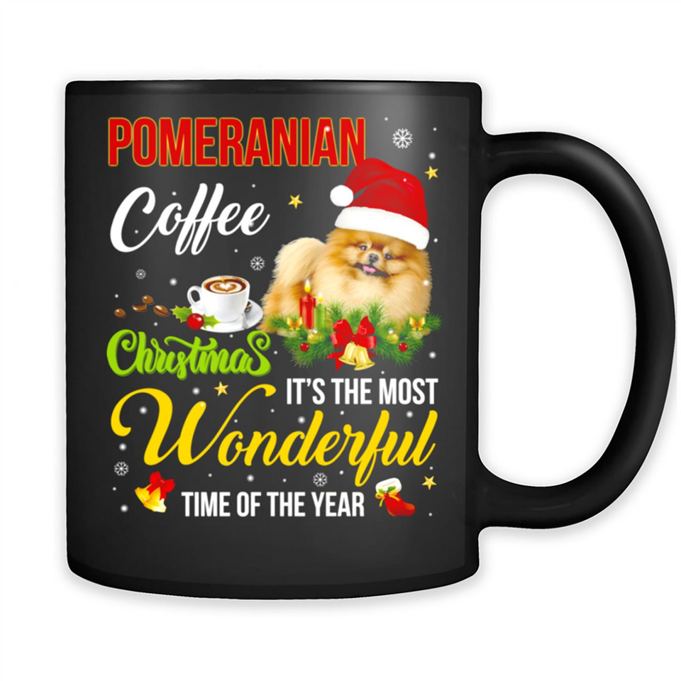 Pomeranian Coffee Wonderful Christmas