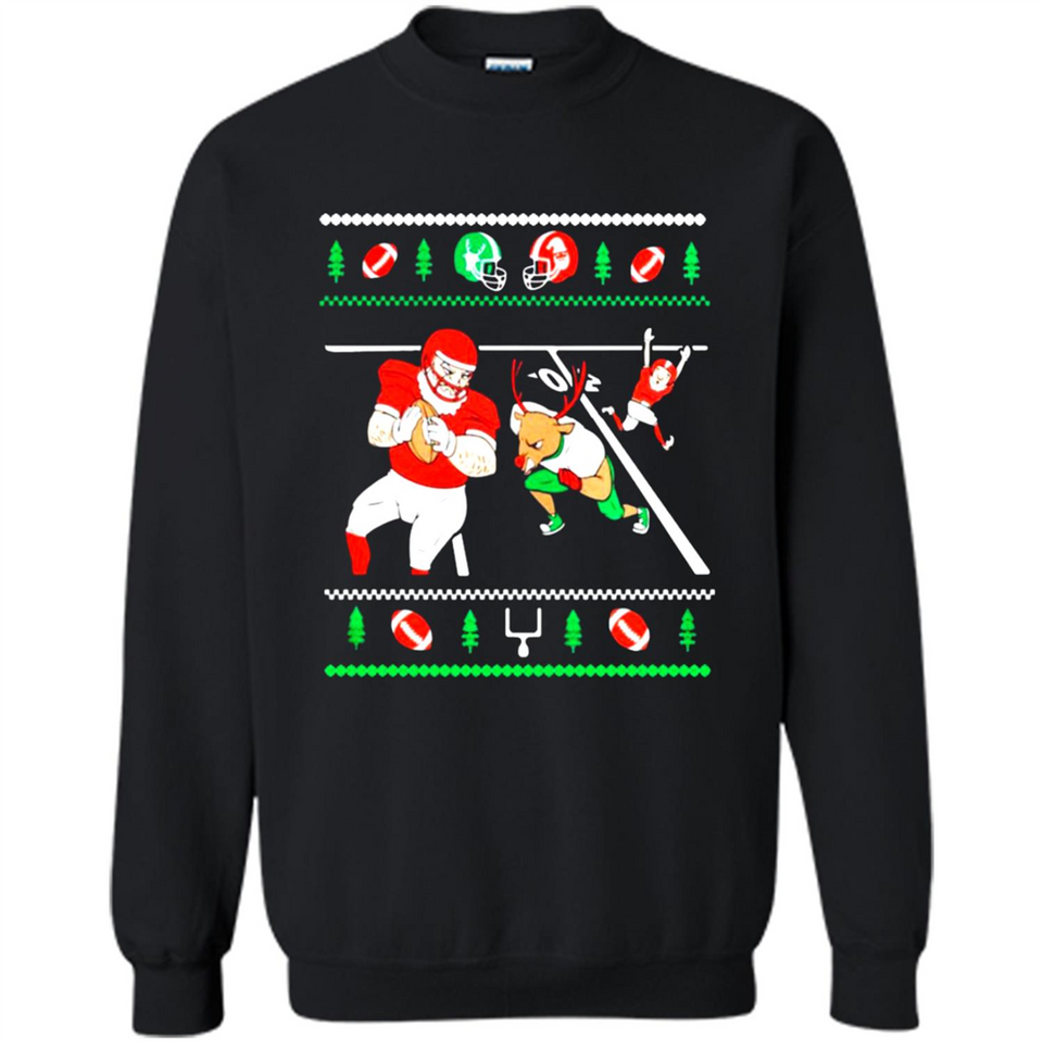 Santa vs Deer Football Ugly Christmas PINGPONG