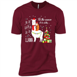 Llama Tis the season to be slothy Christmas sweatshirt PINGPONG - Premium Short Sleeve T-Shirt