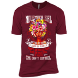 November Girl Flower - Premium Short Sleeve T-Shirt