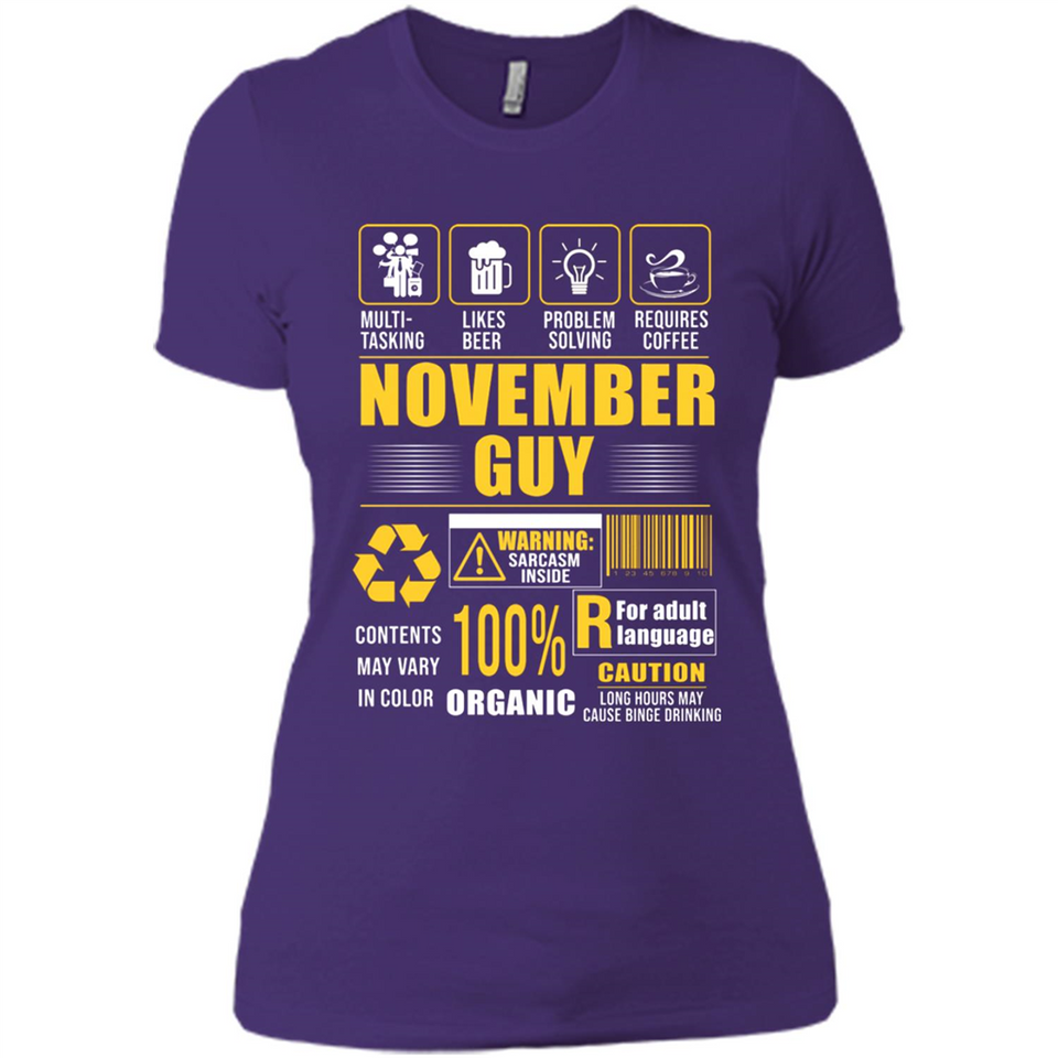 November Guy Multitasking - Ladies' Boyfriend T-Shirt