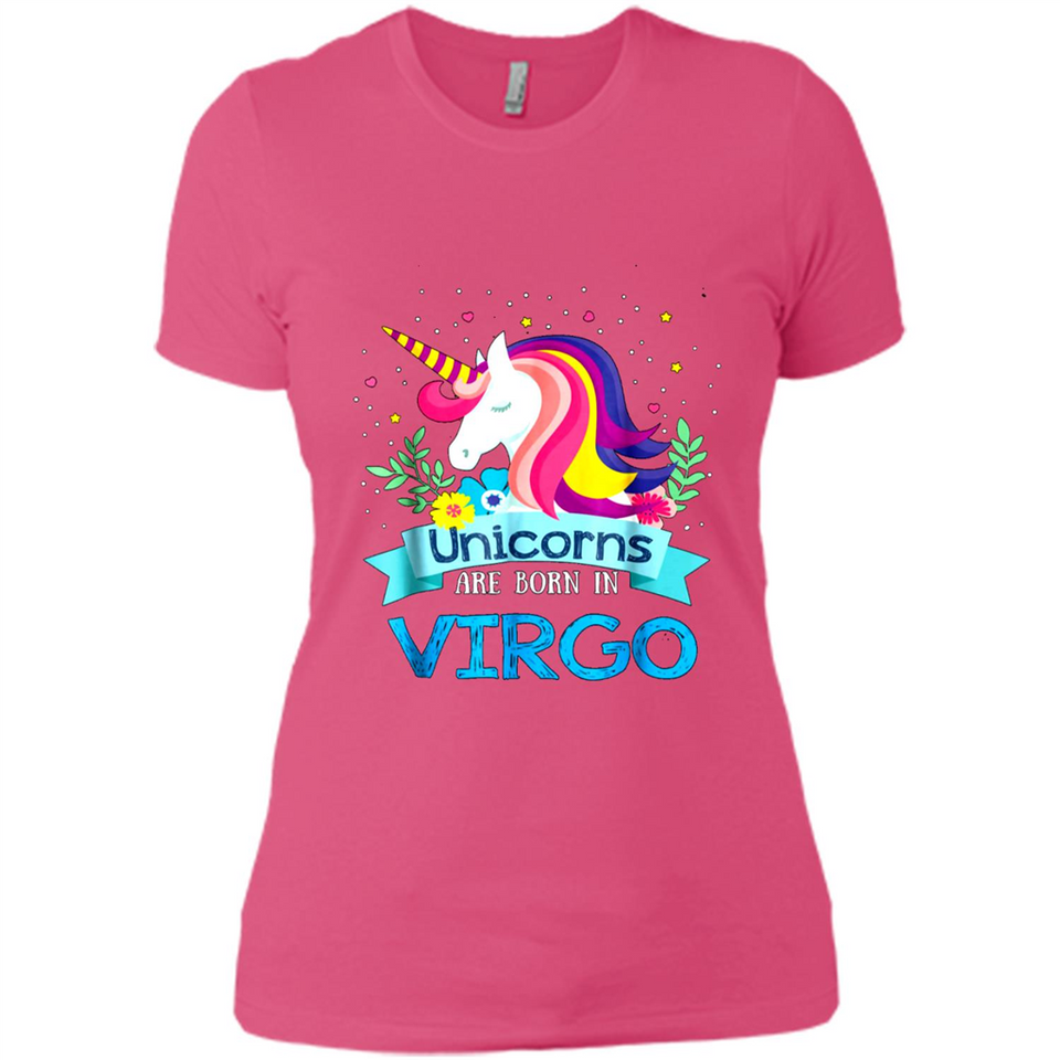 Unicorns are born in Virgo Birthday Rainbow Gift Ladies Custom