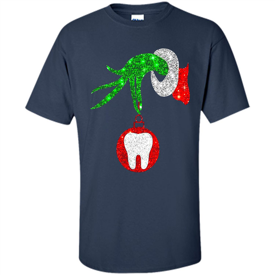 Christmas Nurse Grinch hand holding clinic dental ornament - Shirt