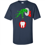 Christmas Nurse Grinch hand holding clinic dental ornament - Shirt