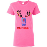 Bud light reinbeer Christmas - Ladies Short-Sleeve