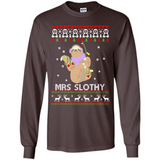 Mrs Slothy Christmas - Long Sleeve T-Shirt