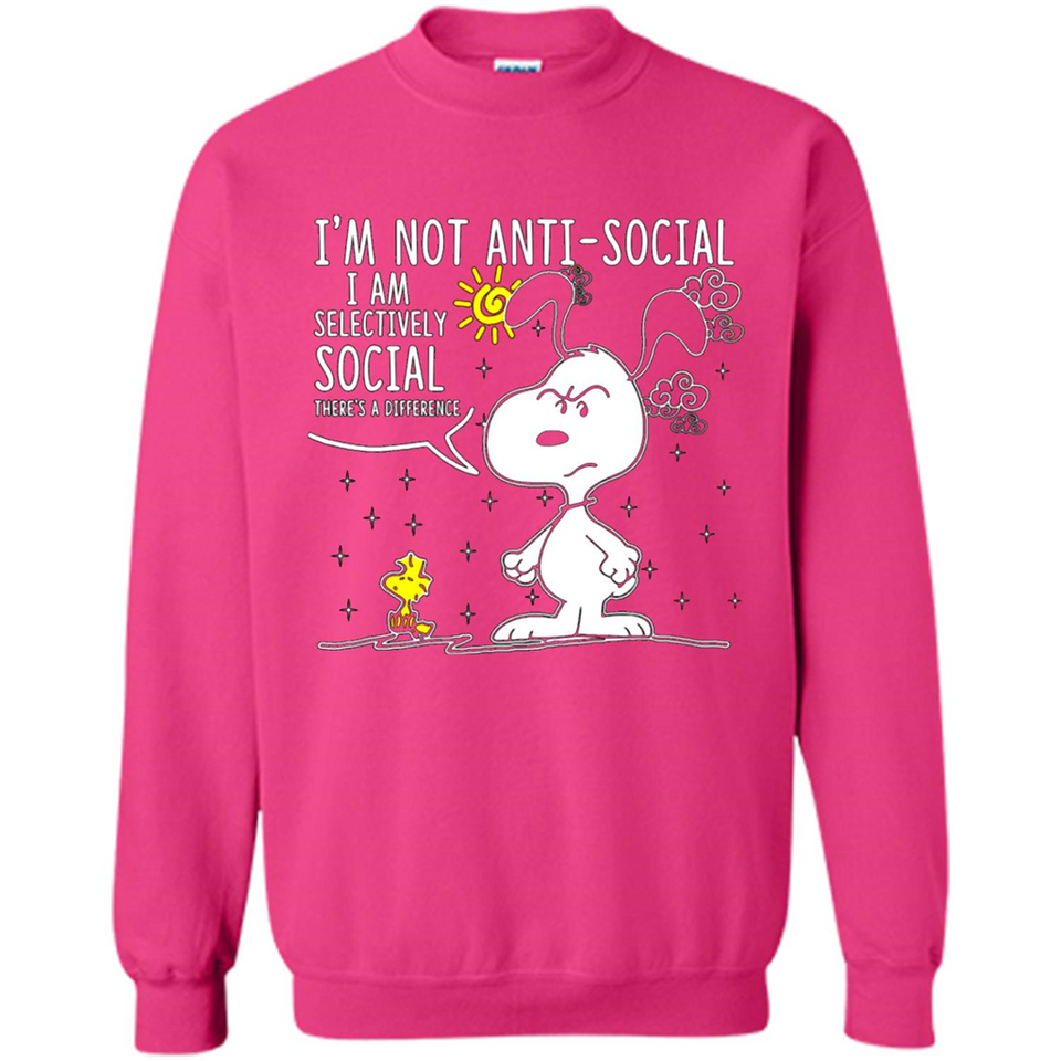 Snoopy I'm Not Anti-Social I Am Selectively Social