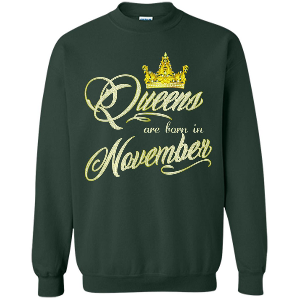 Queens Are Born In November Golden T-Shirt