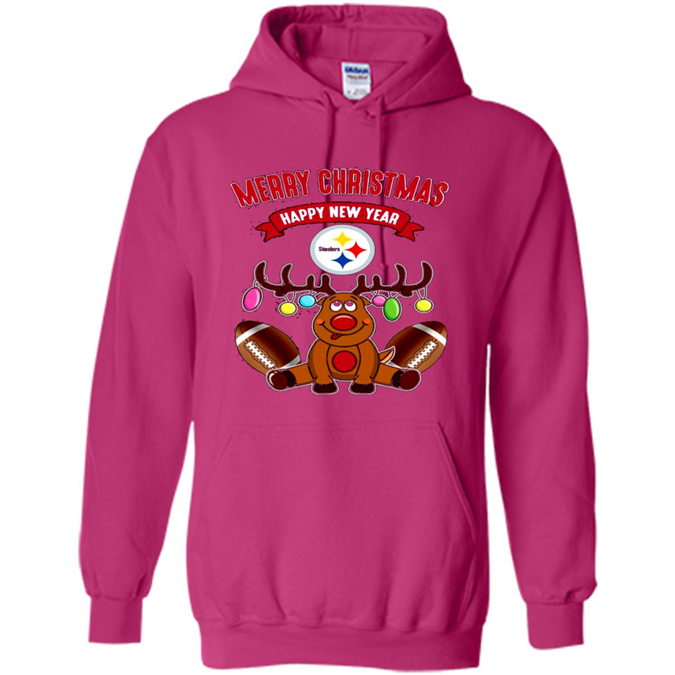 Pittsburgh Steelers NFL Reindeer Funny Merry Christmas And Happy New Year