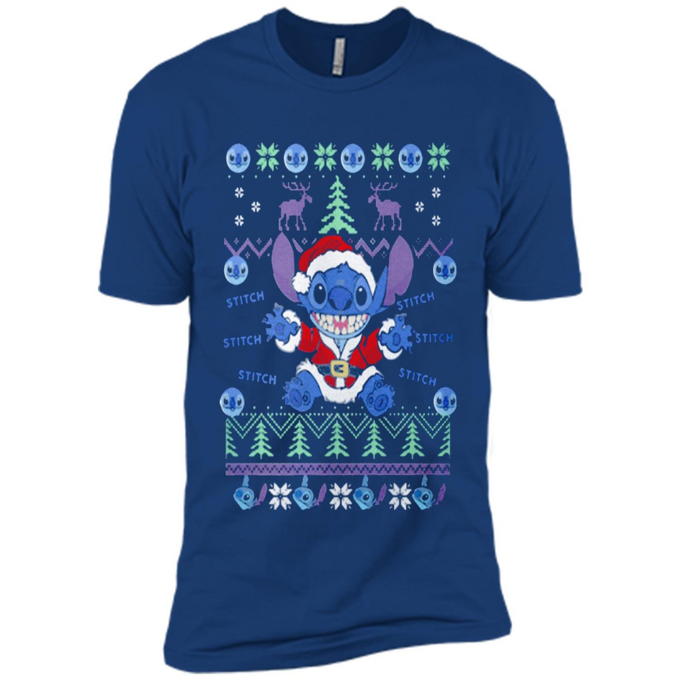 Stitch ugly christmas sweater - Premium Short Sleeve T-Shirt