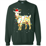 Christmas Lights Goat Wearing Santa Hat Funny Xmas - Sweatshirt