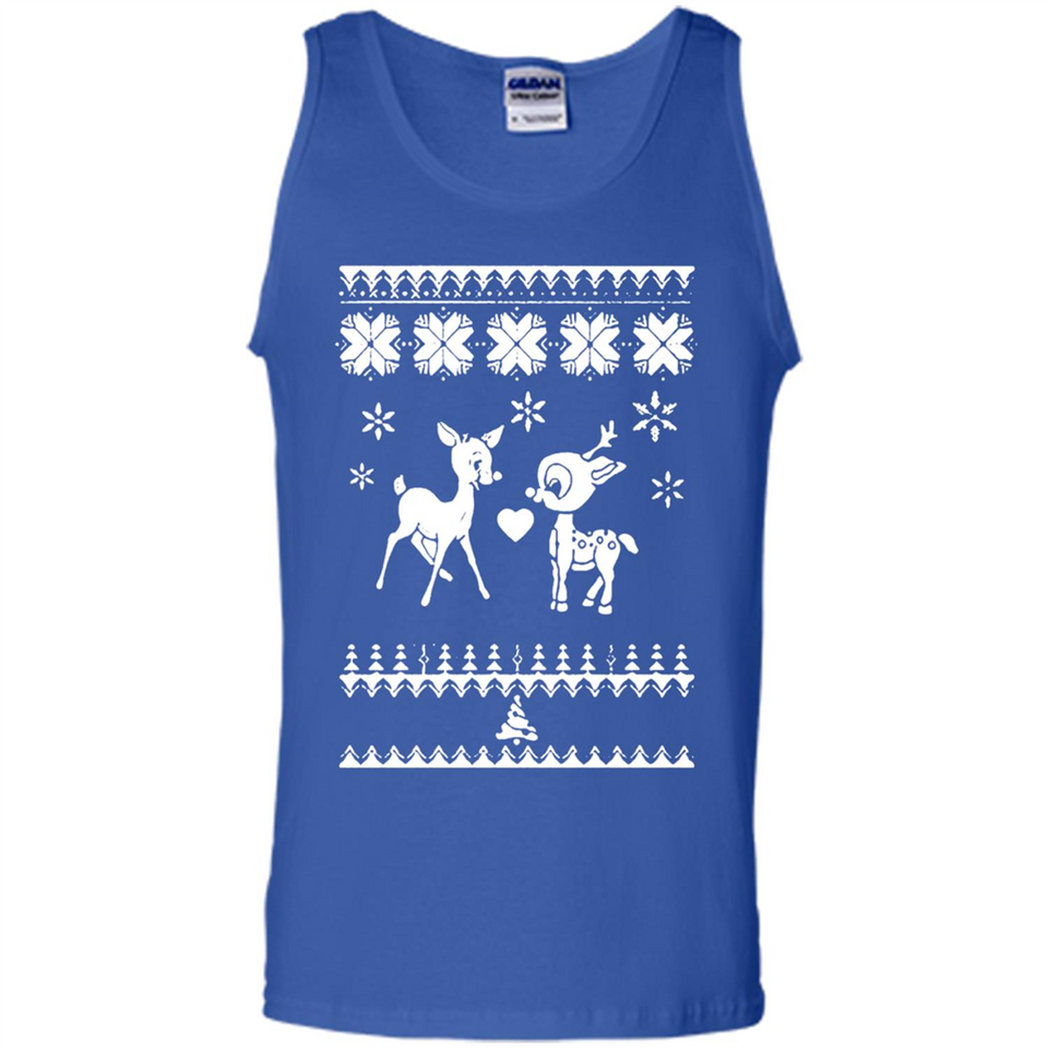 Rudolph and Clarice Ugly Christmas Sweater - Tank Top