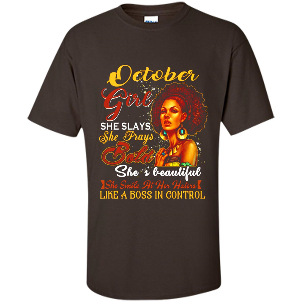 October Girl She Slays She Prays Beautiful Birthday PINGPONG