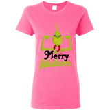 Grinch Merry Whatever Funny Christmas Sporty - Ladies Short-Sleeve