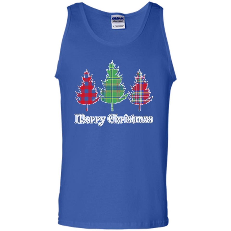 Plaid Christmas Tree Shirt Merry Christmas Plaid is Rad