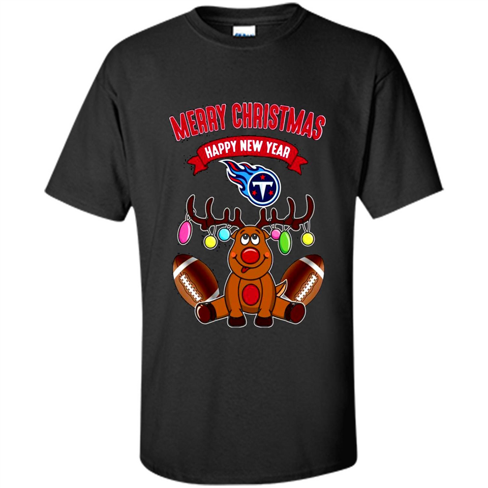 Tennessee Titans NFL Reindeer Funny Merry Christmas And Happy New Year