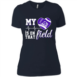 Abilene Christian Wildcats Football My Heart is on that Field - Ladies' Boyfriend T-Shirt