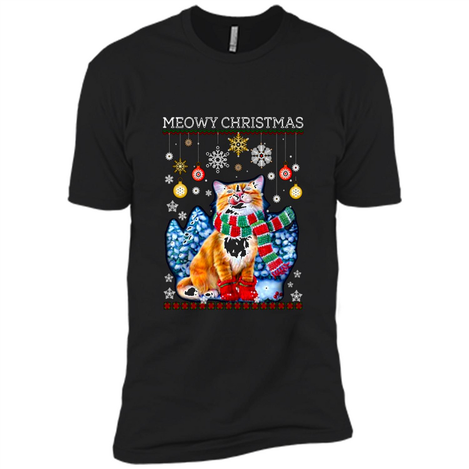 Meowy Christmas Ugly Funny Cats Lover PINGPONG