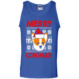 Funny Christmas Santa Corgi Dog Merry Corgmas - Tank Top