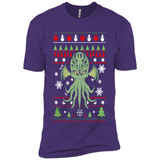 Octopus Ugly Sweater Christmas - Premium Short Sleeve T-Shirt