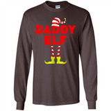 Mens Daddy Elf T-Shirt Funny Matching Christmas Costume - Long Sleeve T-Shirt