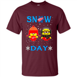 Snow Day Shirt For Detroit Red Wings Vs Minion Fans pingpong