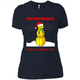 Basketball Santa Funny Christmas - Ladies' Boyfriend T-Shirt